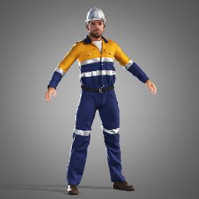 Full Obese Male Anatomy Rigged 3D model